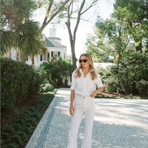 Women's White Flared Jeans